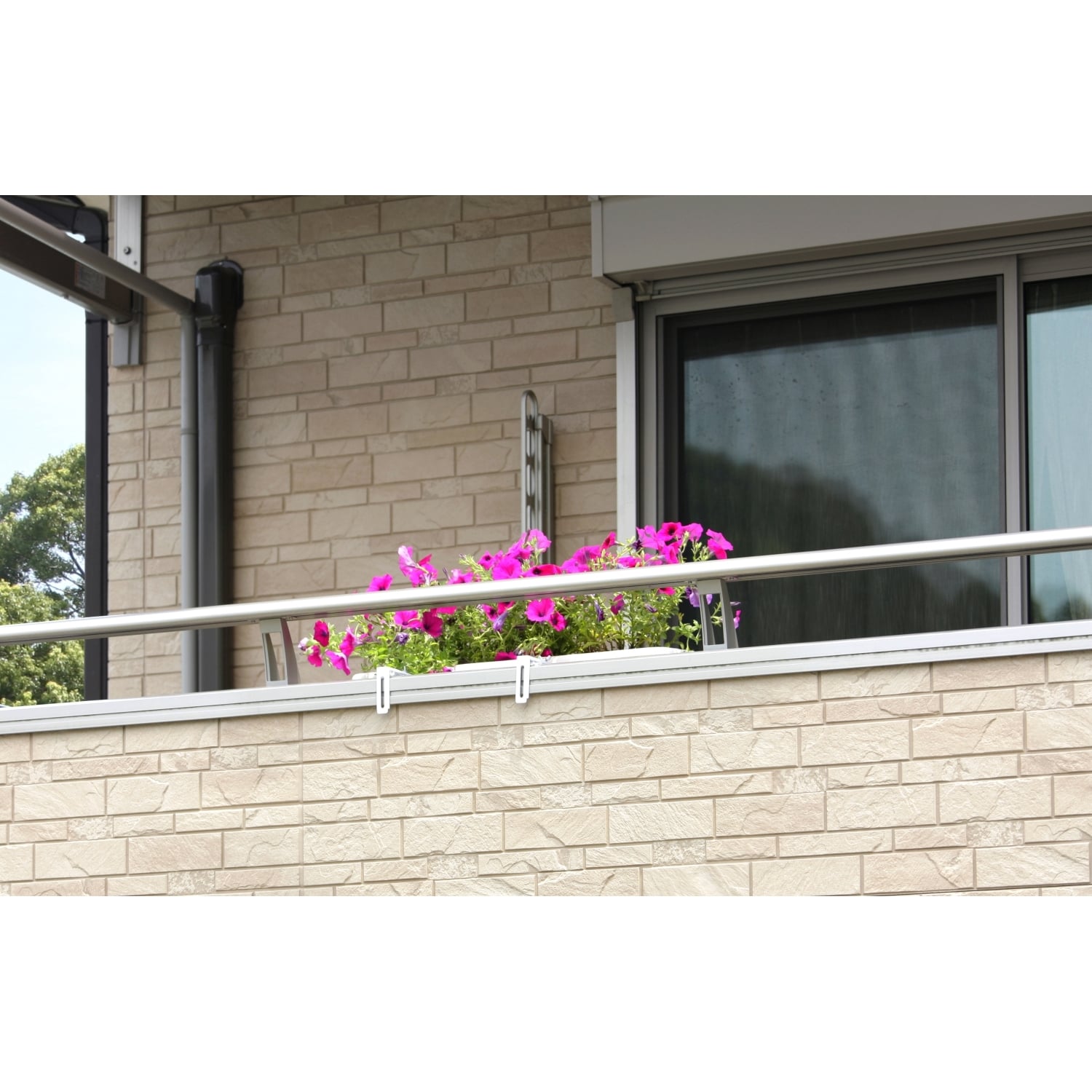 ウィンドウボックスホルダー 550 バイス式 ホワイト Npm Bh2vw