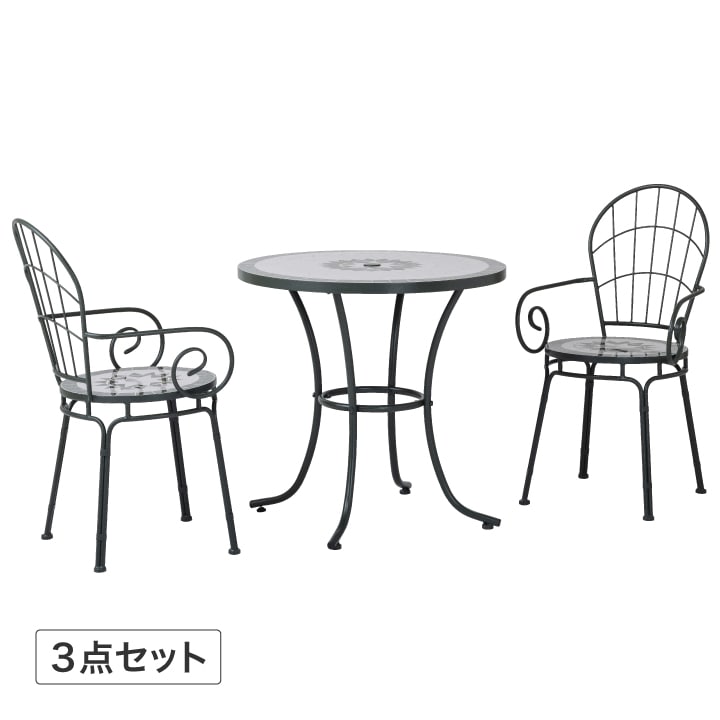 �^���W�[�� ���U�C�N�e�[�u��3�_�Z�b�g �}�b�g�O���[�� /B